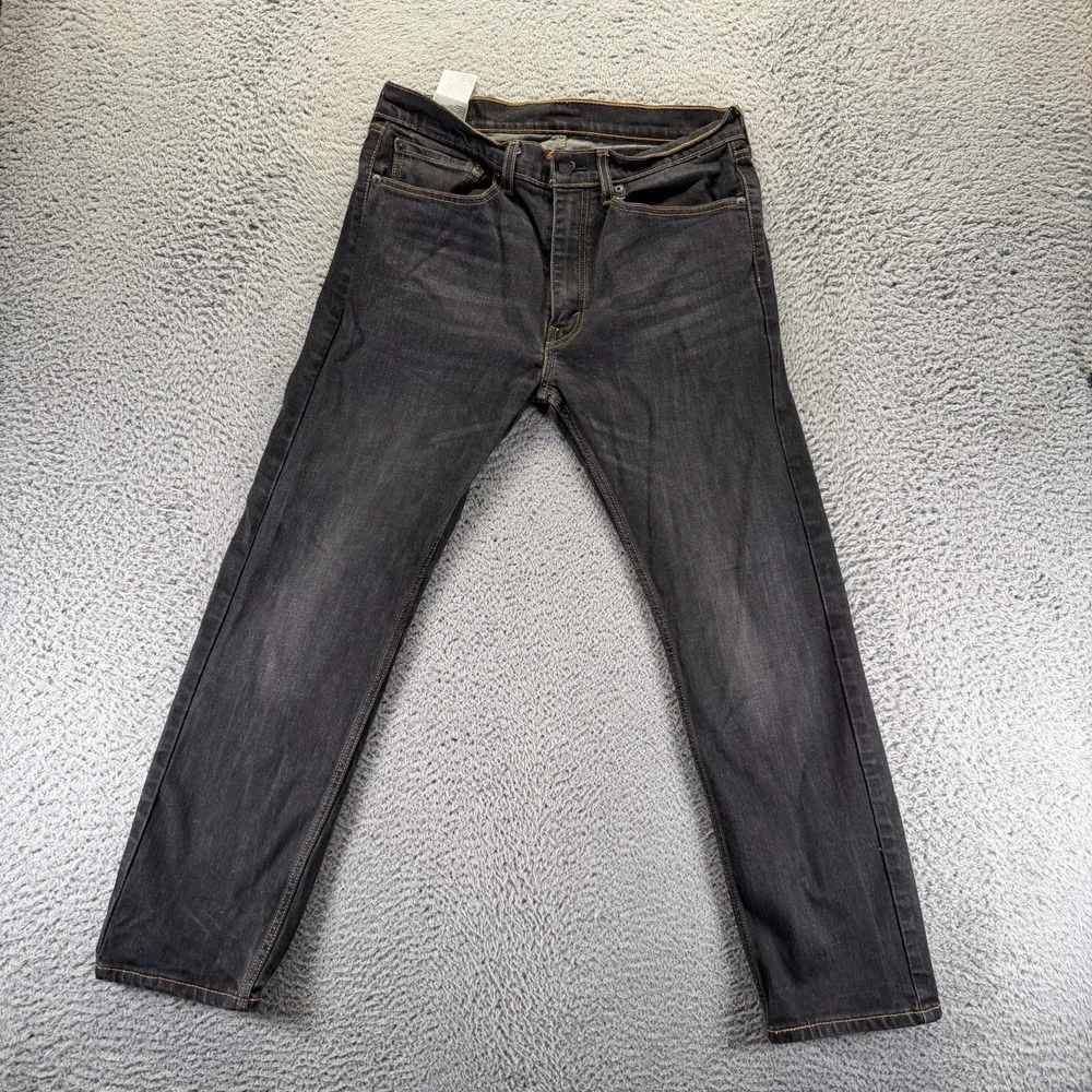 Levi's 505 Jeans Mens 34x30 Blue Cotton Denim Straight‎ Faded Workwear Stretch